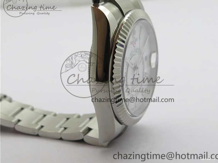 1218 Sky-Dweller 326934 SS Noob 1:1 Best Edition White Dial on SS Bracelet Asian 23J to TechFriendly 2880